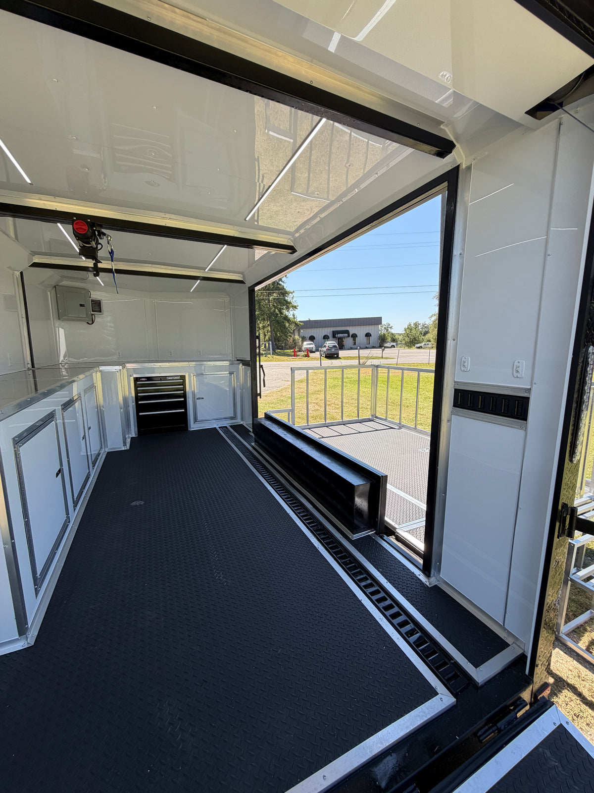 8.5x16TA Charcoal & Black Stage Trailer