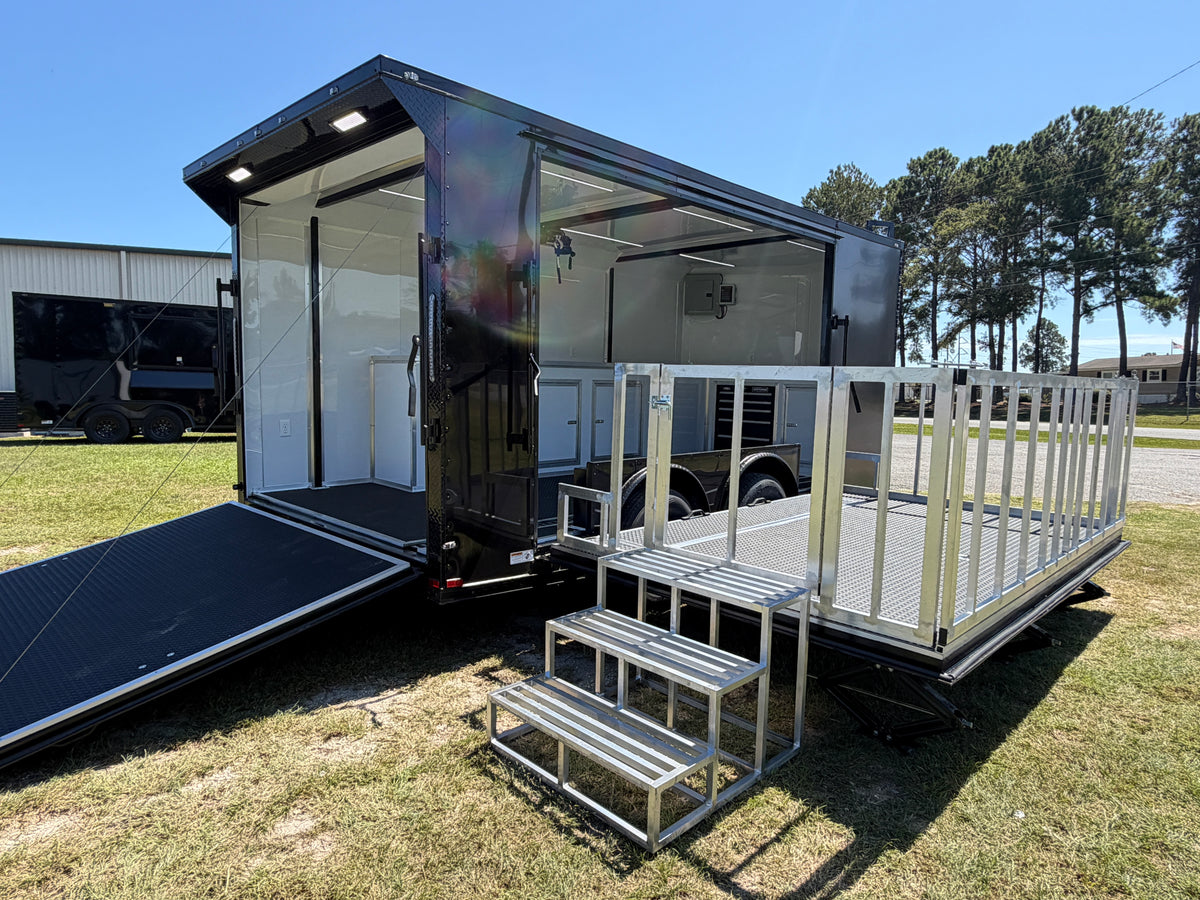 8.5x16TA Charcoal & Black Stage Trailer