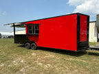 8.5X24TA Red Black Gullwing Porch Trailer