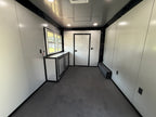 8.5X24TA Red Black Gullwing Porch Trailer