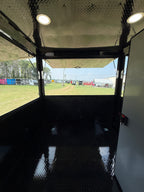 8.5X24TA Red Black Gullwing Porch Trailer