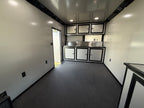 8.5X24TA Red Black Gullwing Porch Trailer