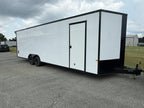 8.5X28TA3 White Standard Car Hauler Trailer