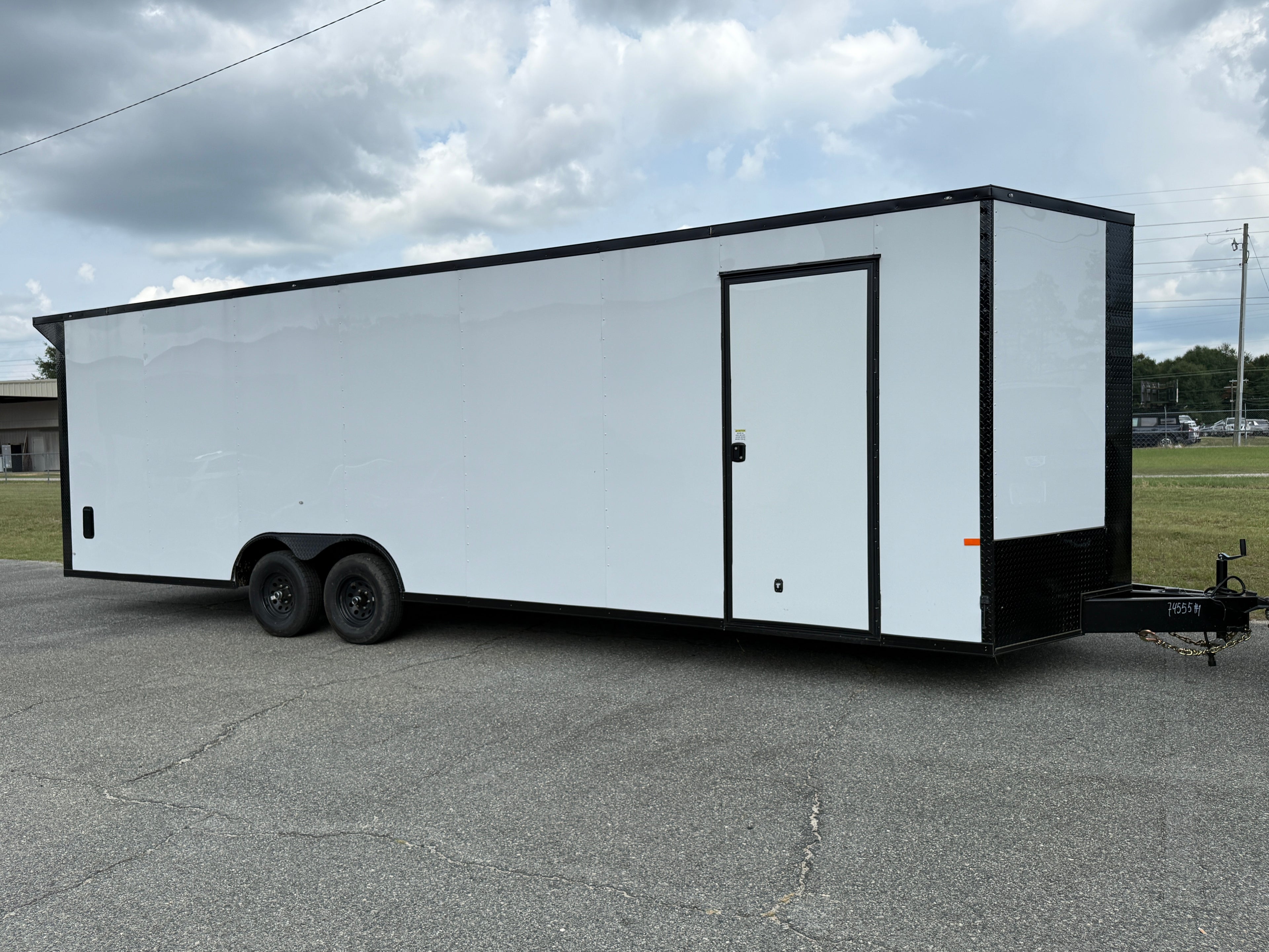 8.5X28TA3 White Standard Car Hauler Trailer