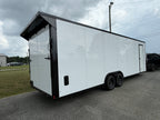 8.5X28TA3 White Standard Car Hauler Trailer