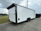 8.5X28TA3 White Standard Car Hauler Trailer