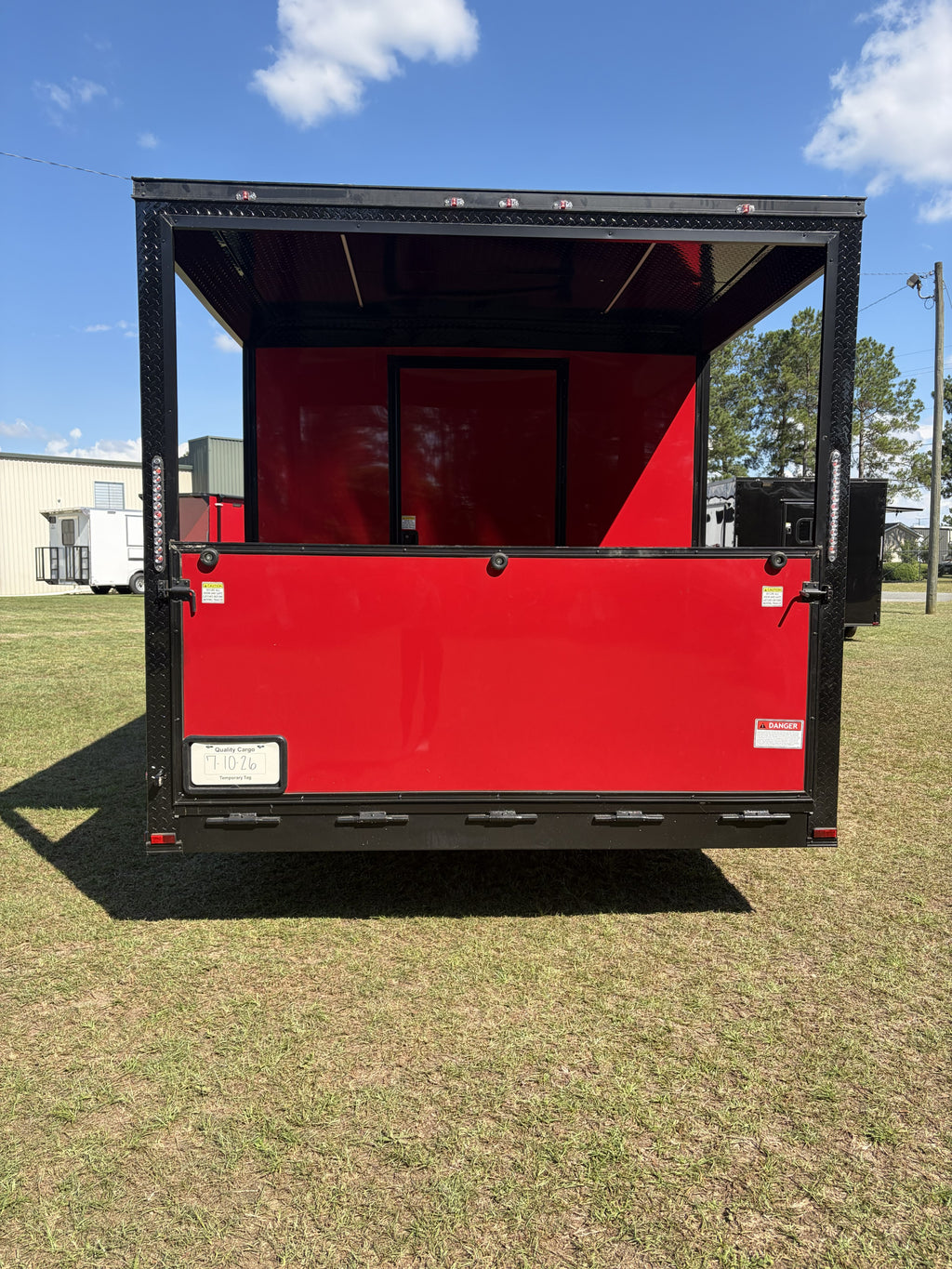 8.5X24TA Red Concession Porch Trailer