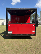 8.5X24TA Red Concession Porch Trailer