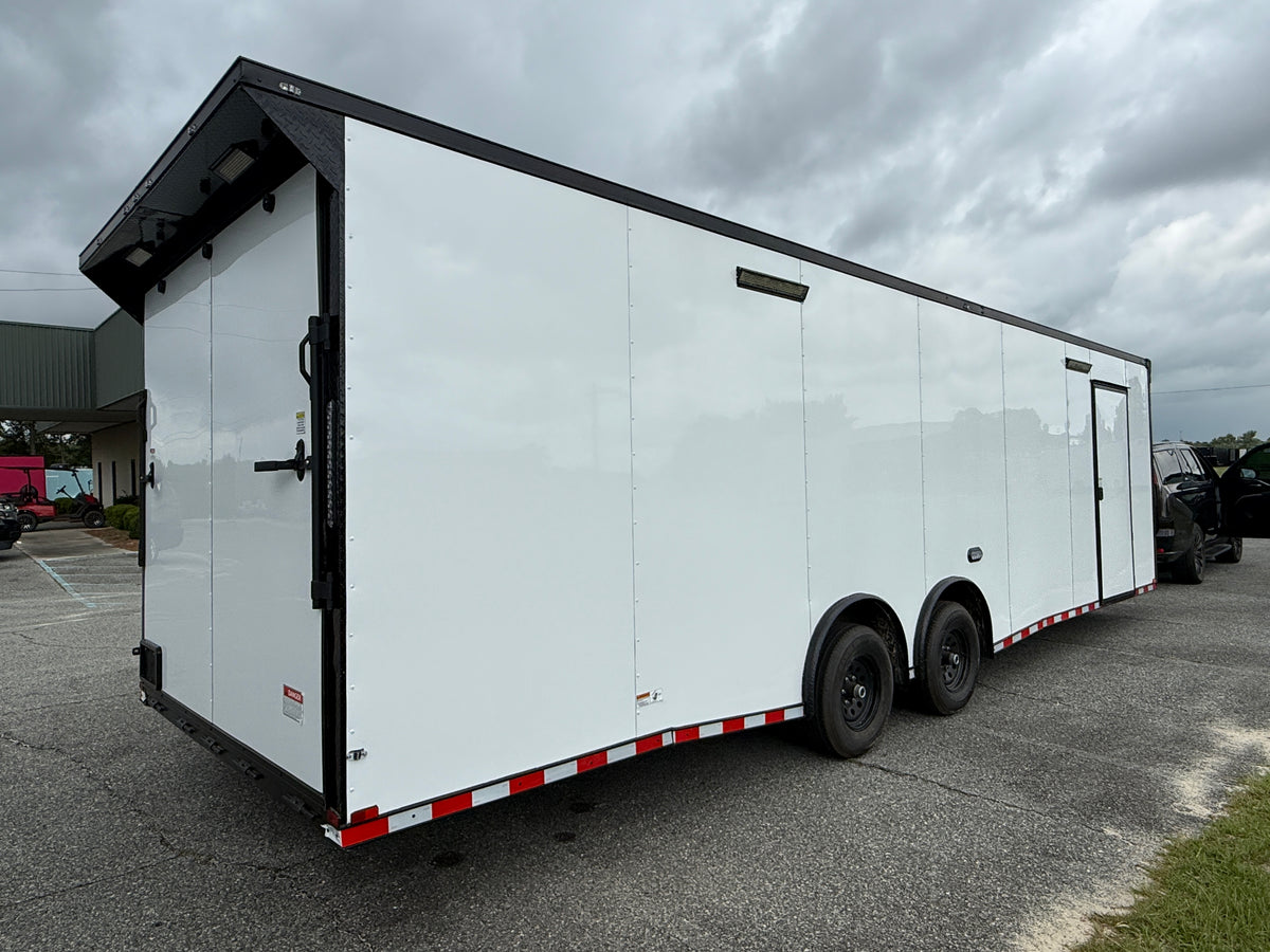 8.5X28TA5 White Race Ready Trailer Car Hauler — image 11 of 11