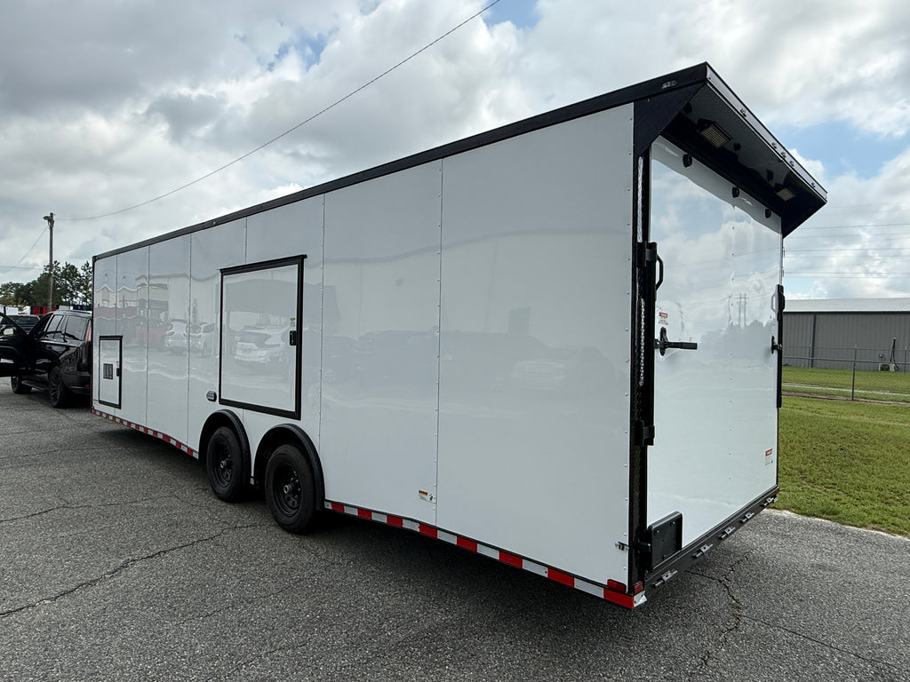 8.5X28TA5 White Race Ready Trailer Car Hauler — image 8 of 11