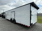 8.5X28TA White Flat Front Race Ready Trailer 28' Racing Trailer — image 6 of 7