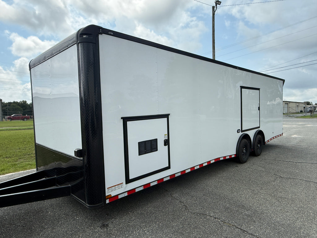 8.5X28TA5 White Race Ready Trailer Car Hauler — image 10 of 11