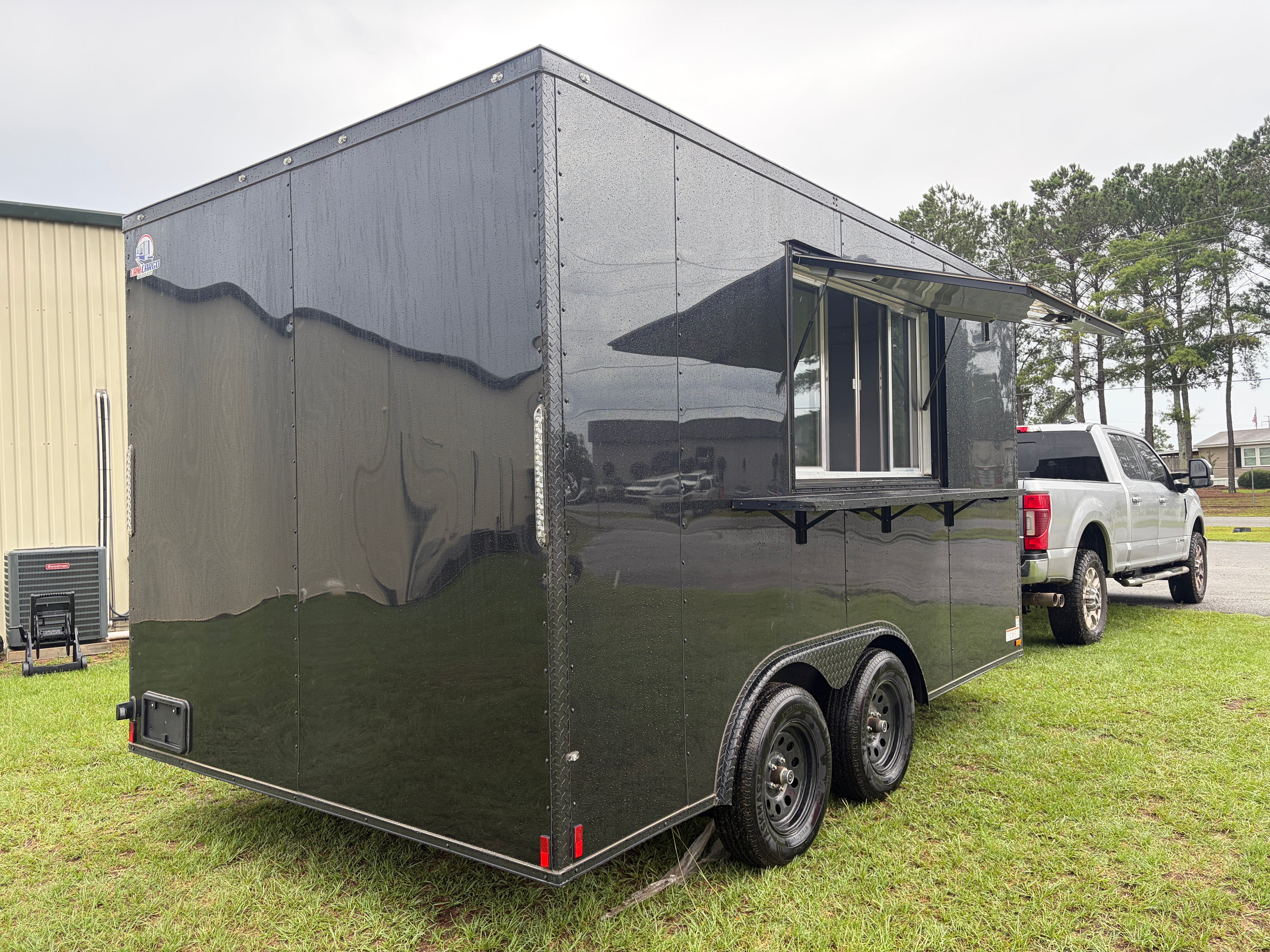 8.5X14TA Black Concession Trailer