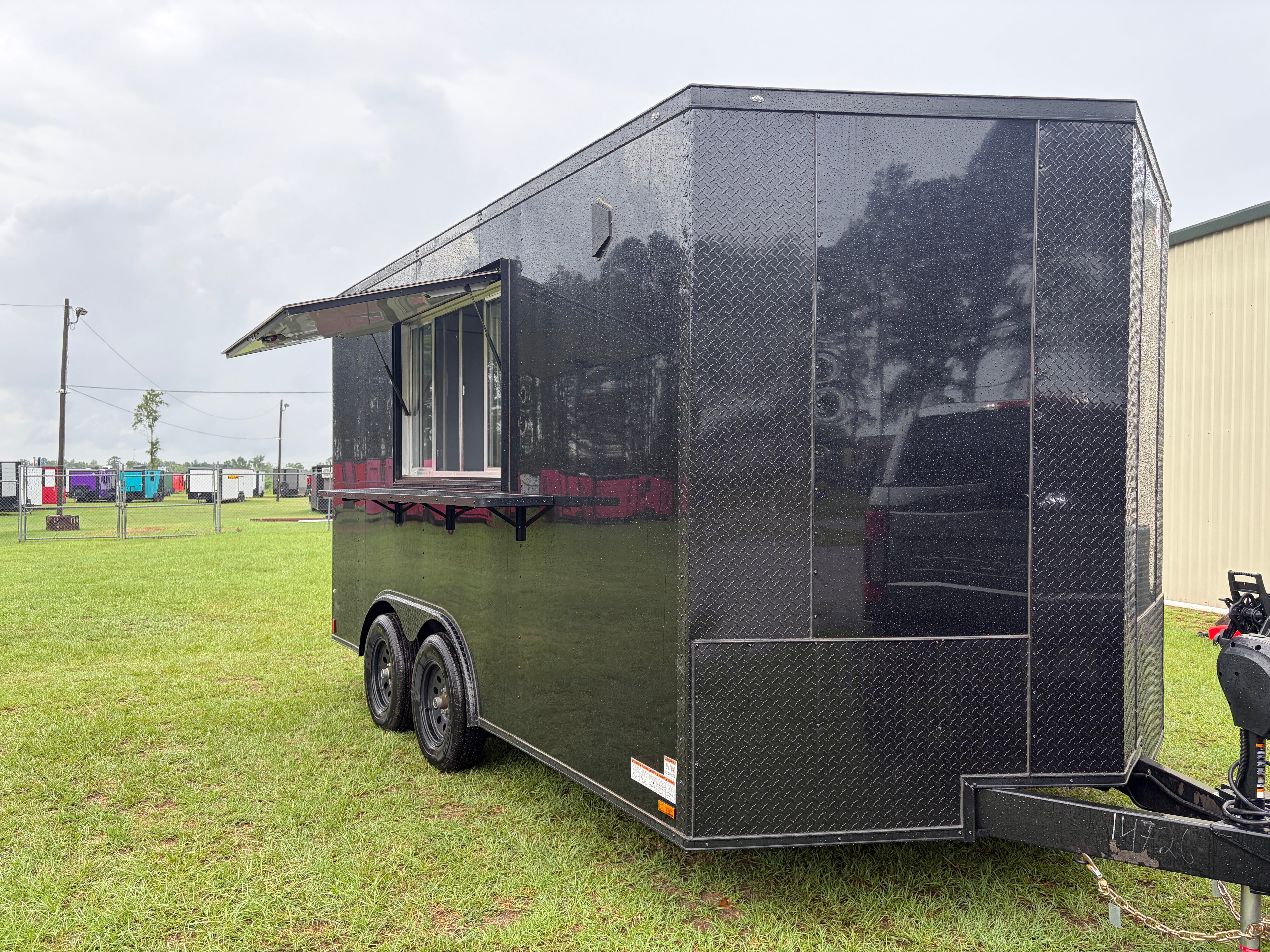 8.5X14TA Black Concession Trailer
