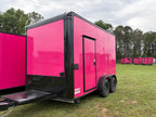 7X12TA Pink Concession Trailer