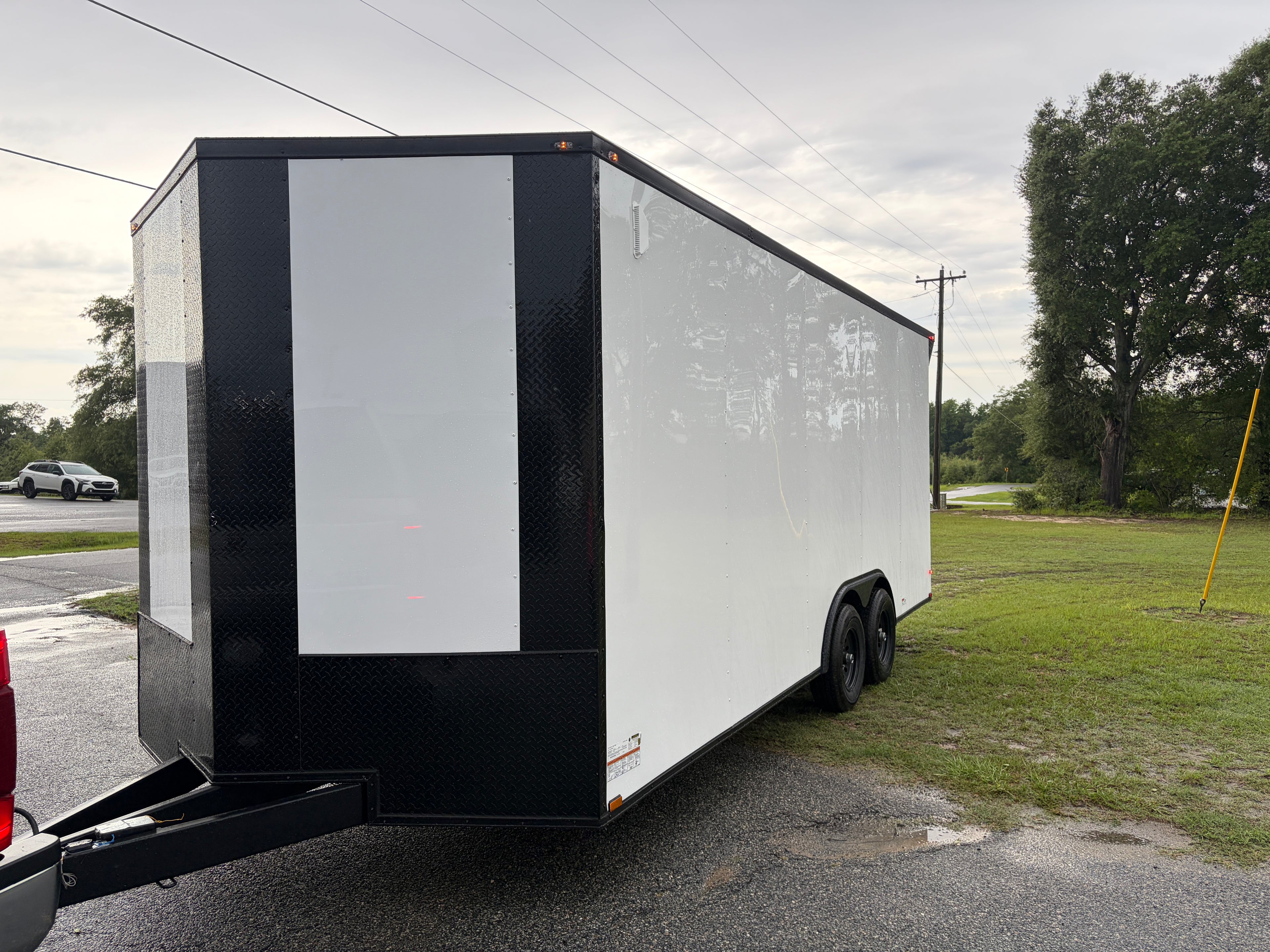 8.5X20TA3 White Standard Car Hauler Trailer