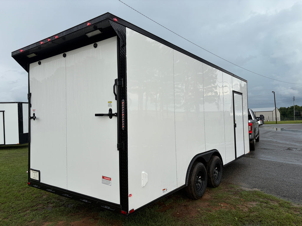 8.5X20TA3 White Standard Car Hauler Trailer