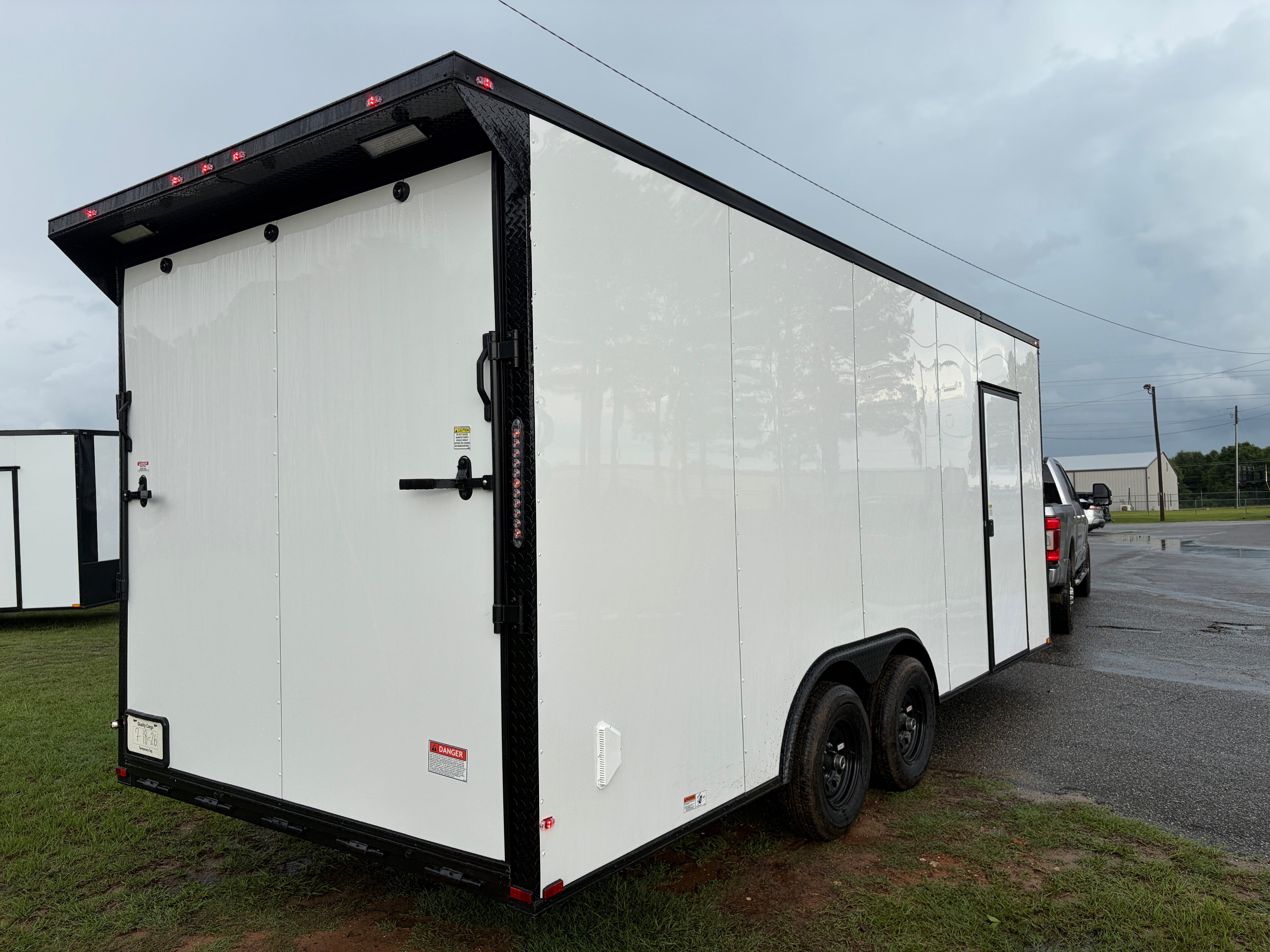 8.5X20TA3 White Standard Car Hauler Trailer