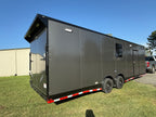 8.5X28 Charcoal Race Ready Trailer | Full Bathroom