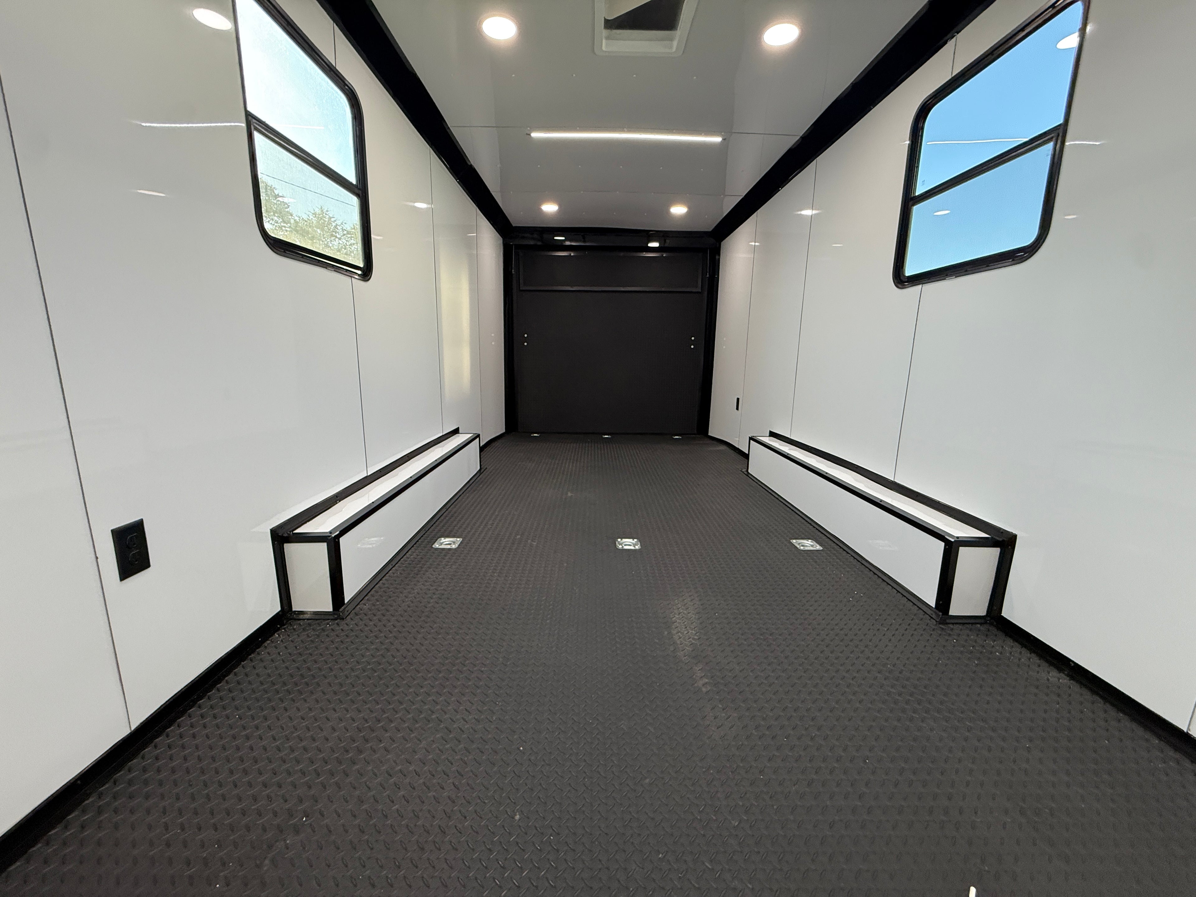 8.5X28 Charcoal Race Ready Trailer | Full Bathroom