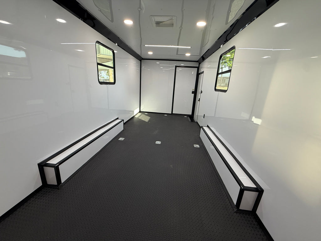 8.5X28 Charcoal Race Ready Trailer | Full Bathroom