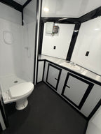 8.5X28 Charcoal Race Ready Trailer | Full Bathroom