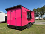 8.5X18TA Pink Concession Trailer