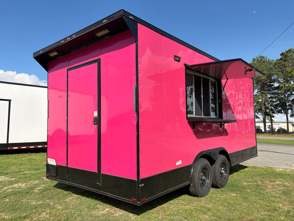 8.5X18TA Pink Concession Trailer