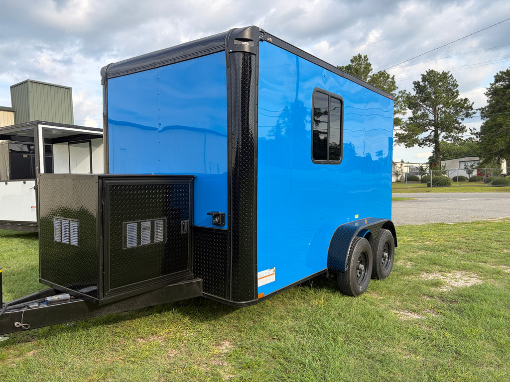 7X12TA Blue Dog Grooming Trailer