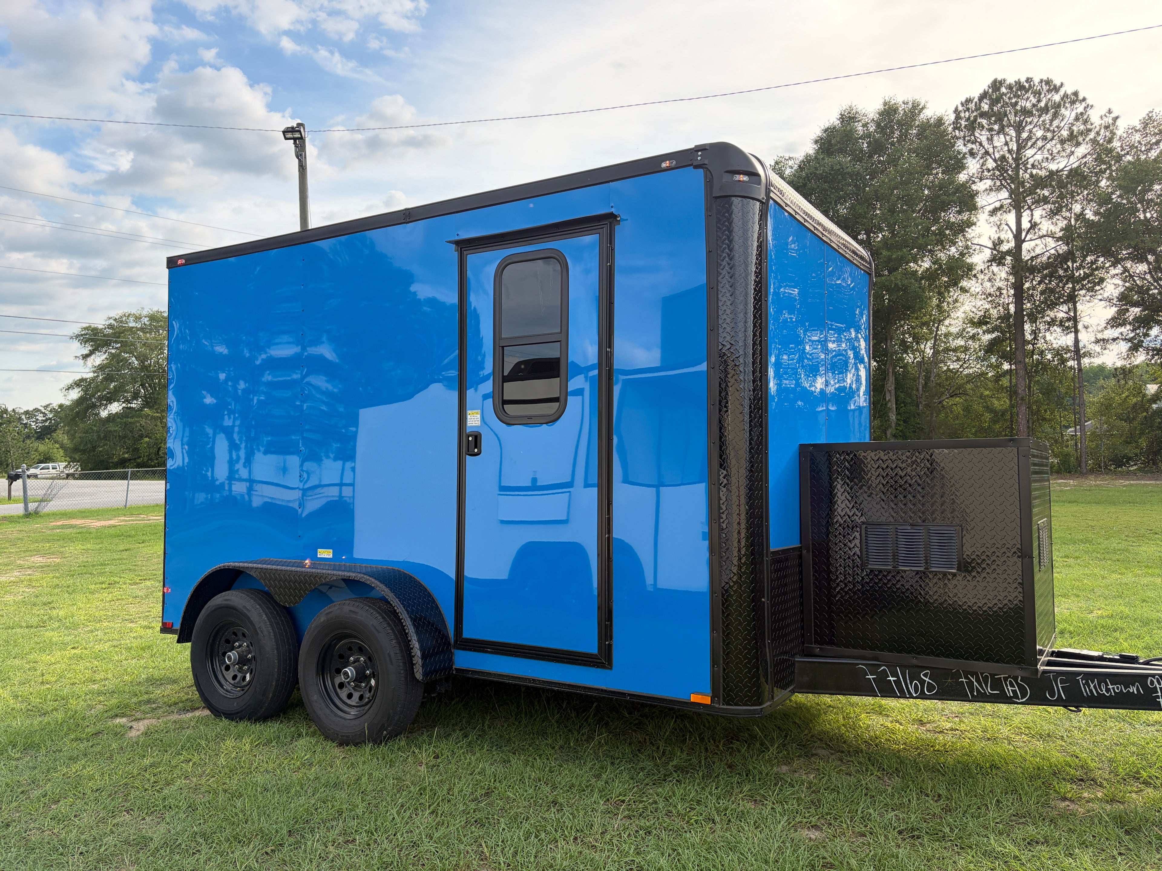 7X12TA Blue Dog Grooming Trailer