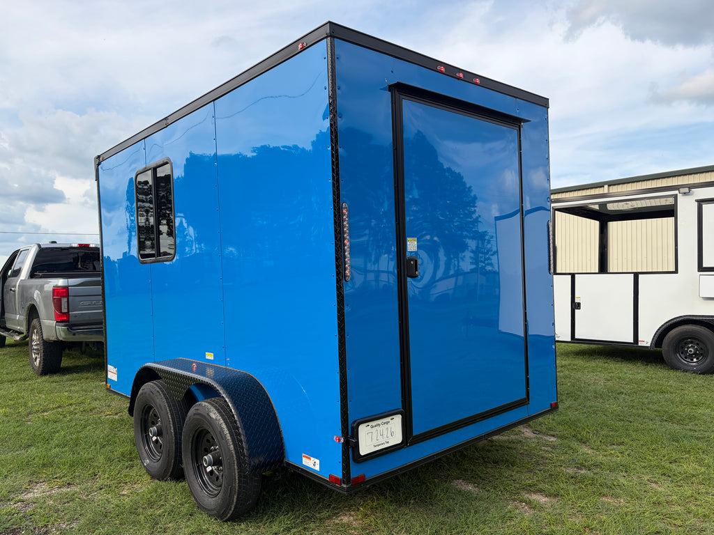 7X12TA Blue Dog Grooming Trailer