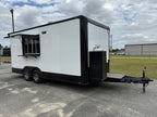 8.5X18TA3 White Concession Trailer