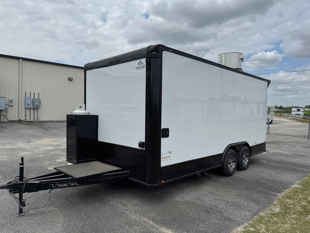8.5X18TA3 White Concession Trailer