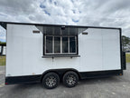 8.5X18TA3 White Concession Trailer