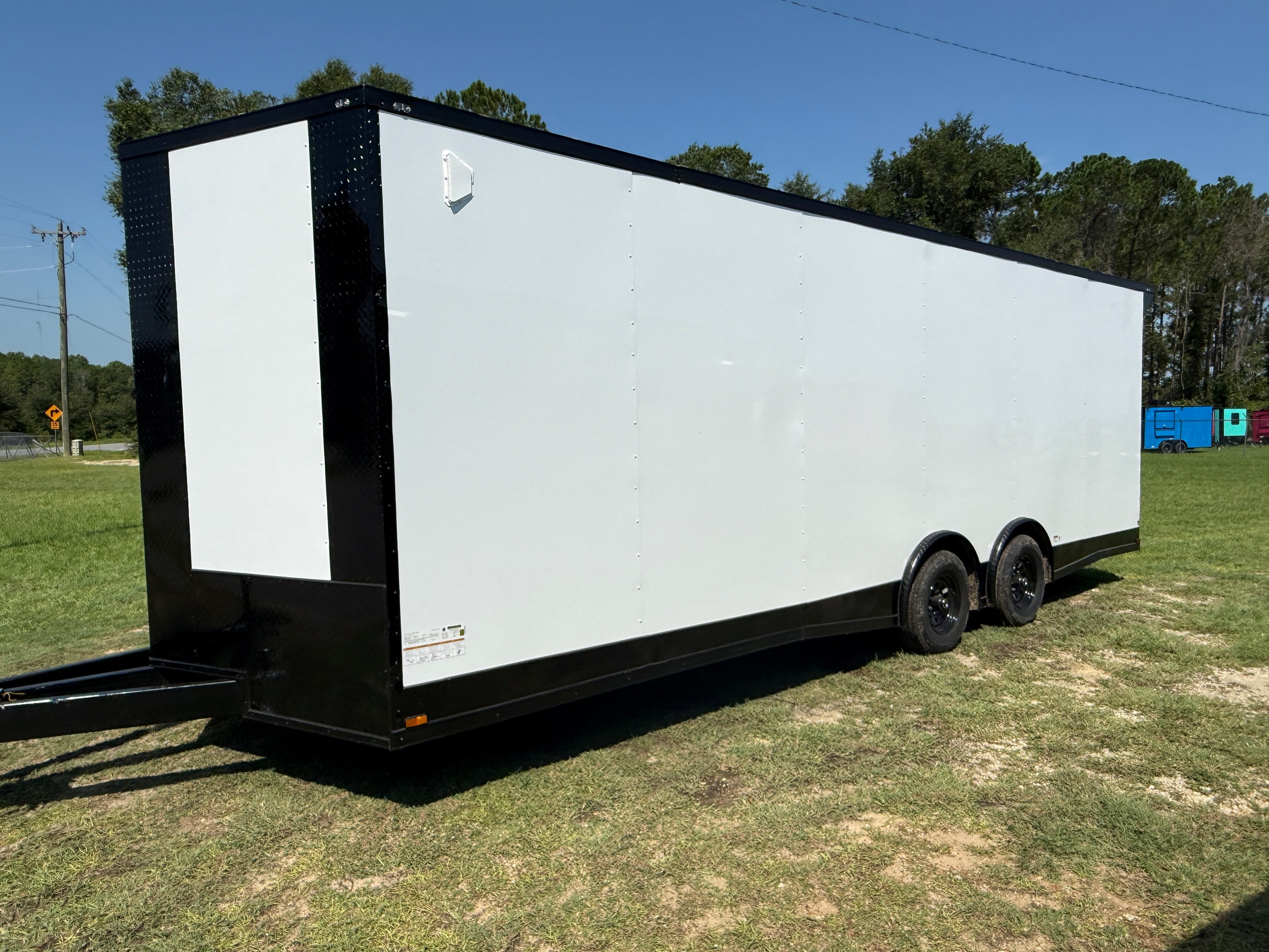 8.5X24TA White Standard Car Hauler Trailer