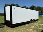 8.5X24TA White Standard Car Hauler Trailer