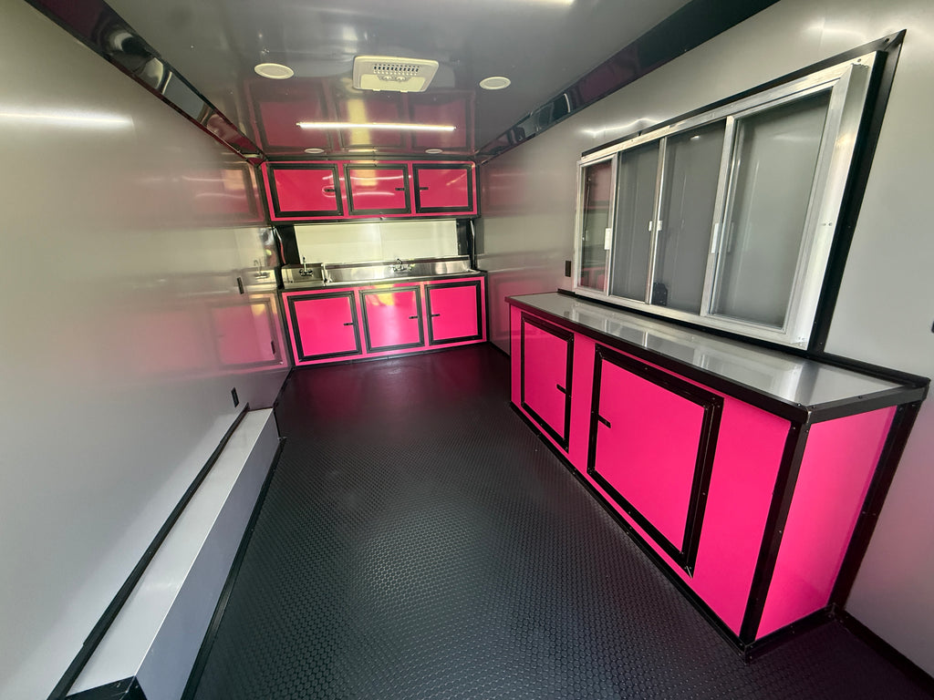 8.5X18TA Pink Concession Trailer