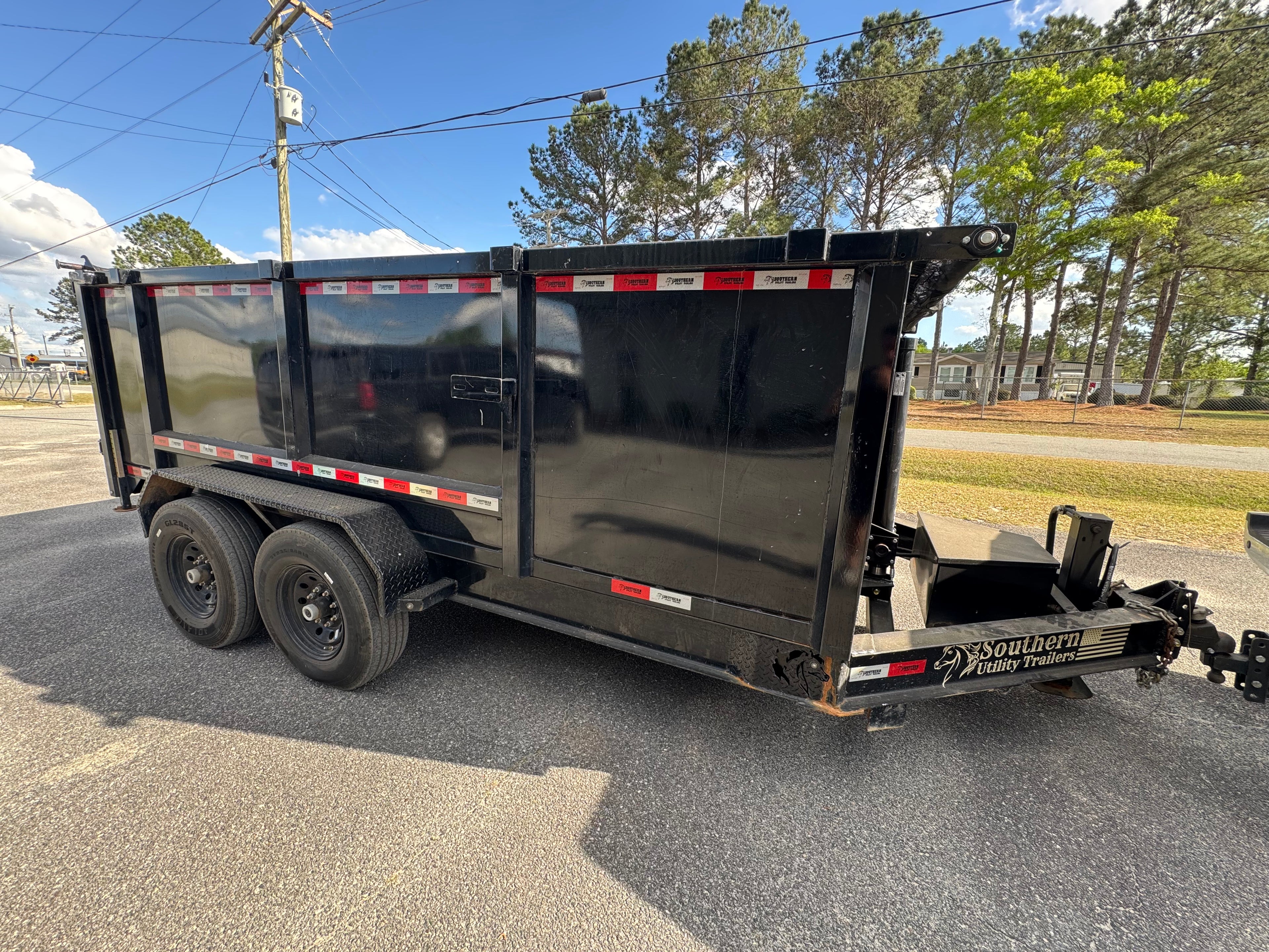 7X14TA Black Dump Trailer REPO