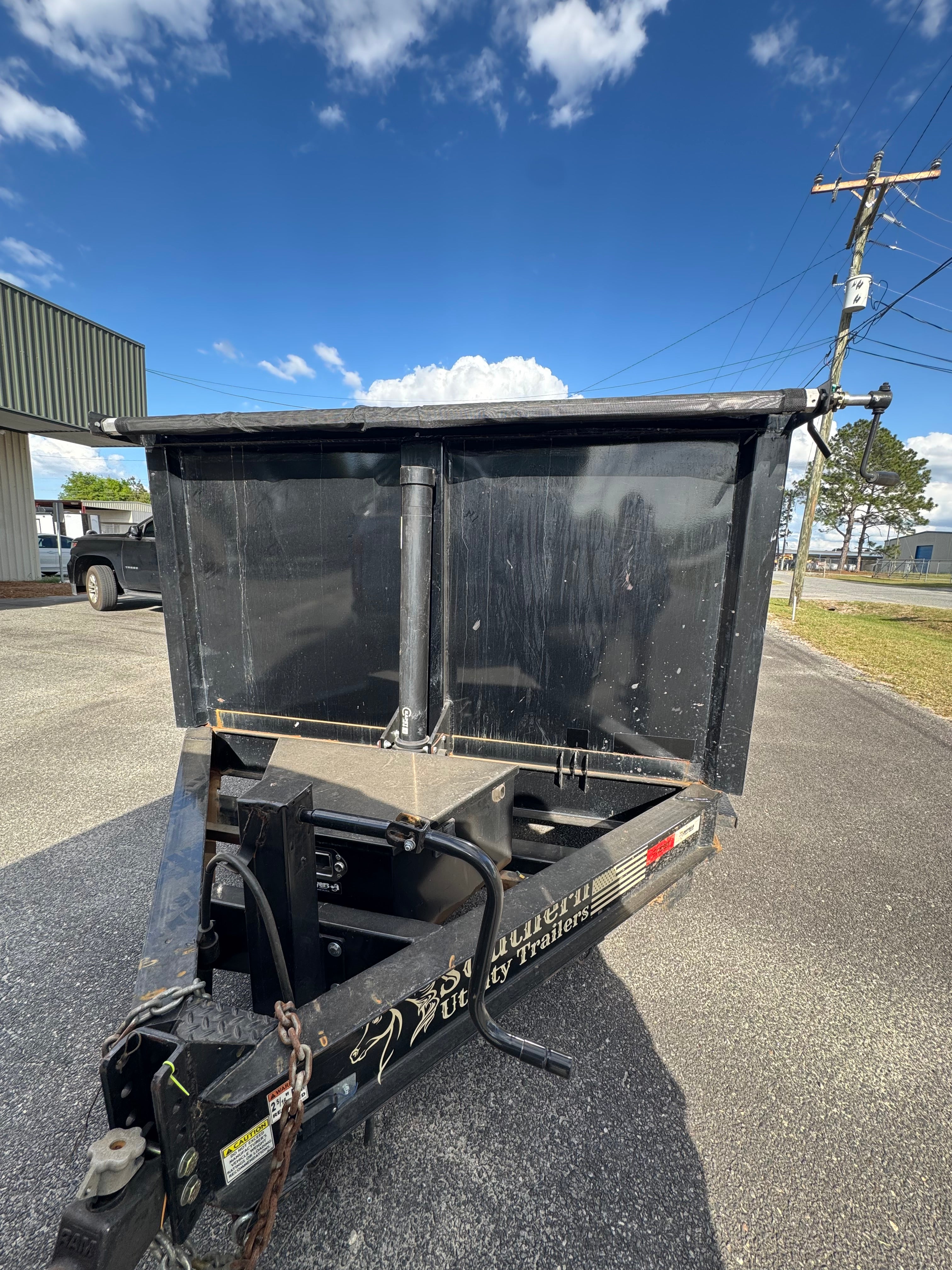 7X14TA Black Dump Trailer REPO