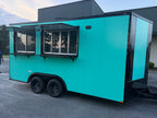 8.5X16TA Seafoam Beverage Trailer | Dirty Soda Trailer