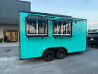 8.5X16TA Seafoam Beverage Trailer | Dirty Soda Trailer