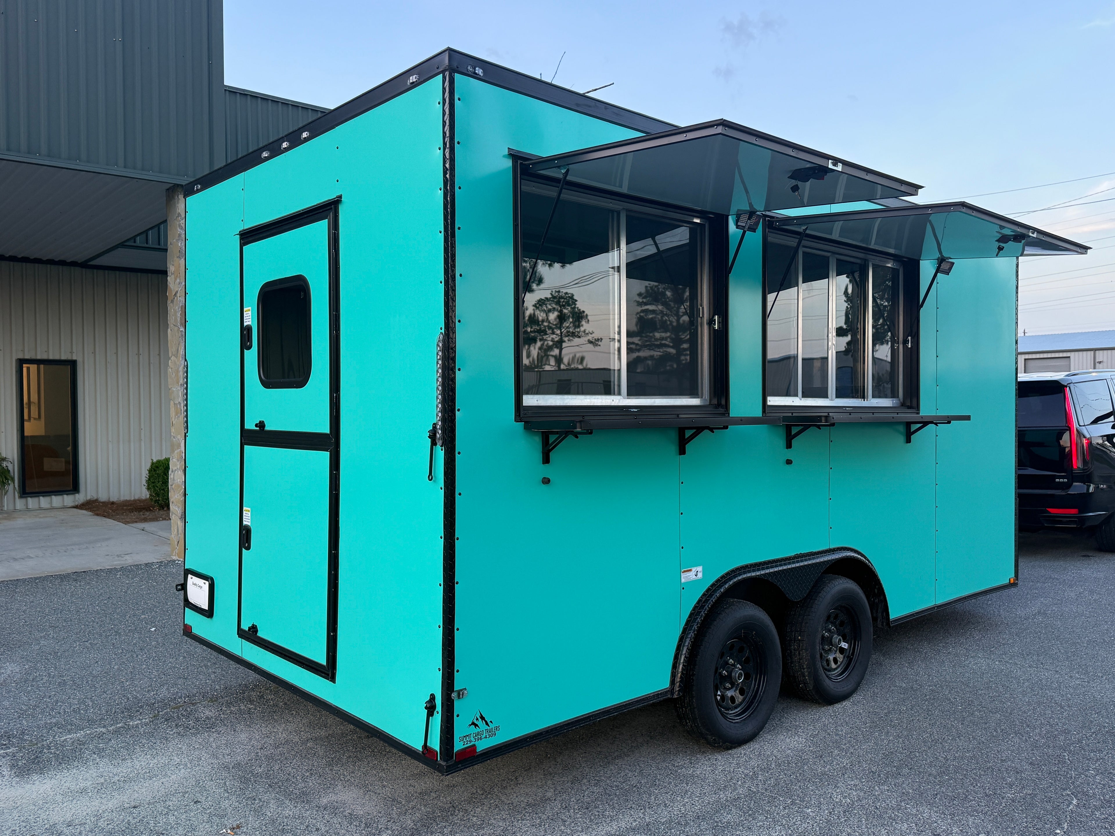 8.5X16TA Seafoam Beverage Trailer | Dirty Soda Trailer