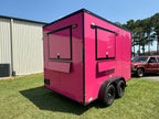7X12TA Pink Beverage Trailer | Dirty Soda Trailer