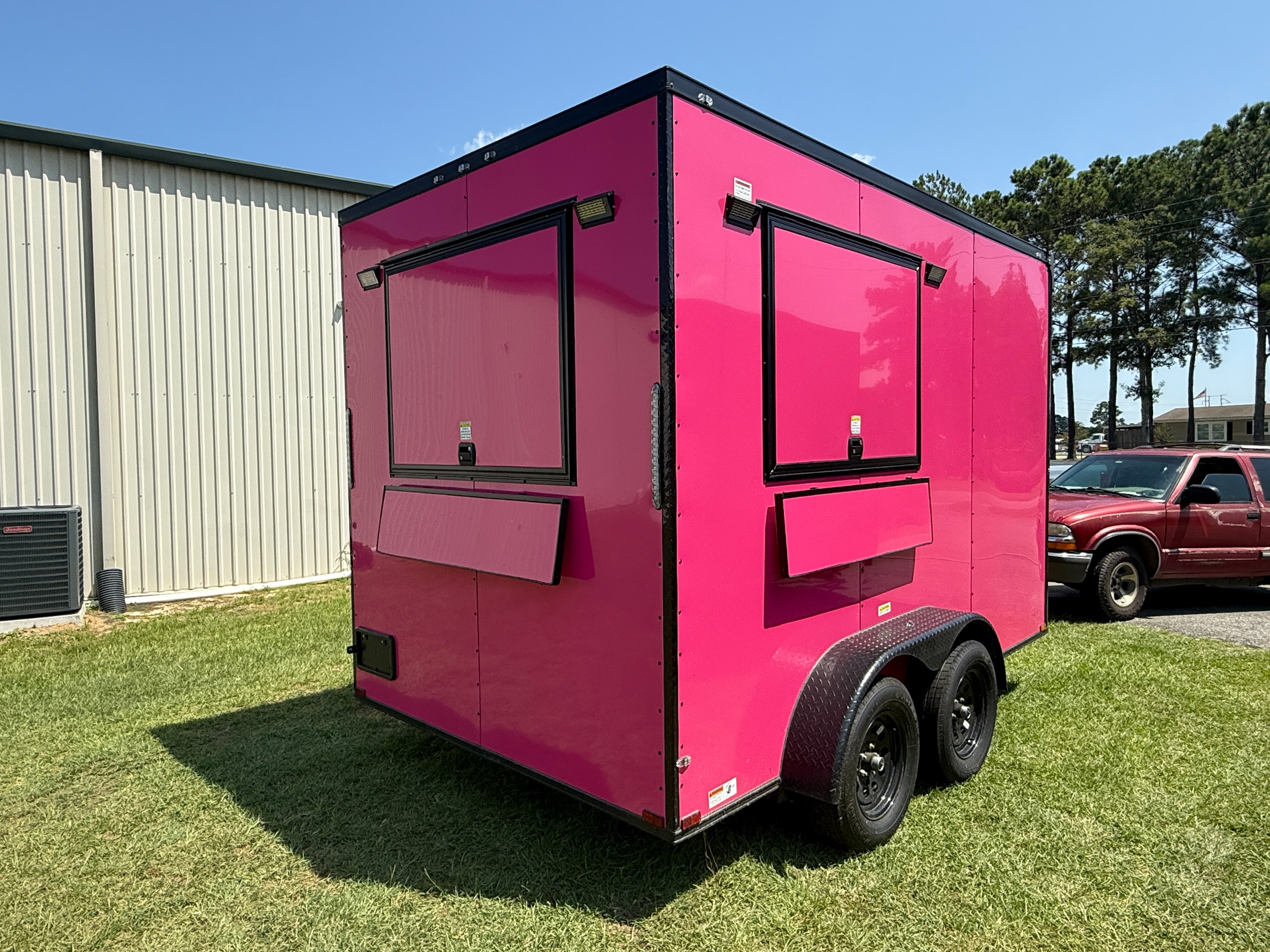 7X12TA Pink Beverage Trailer | Dirty Soda Trailer