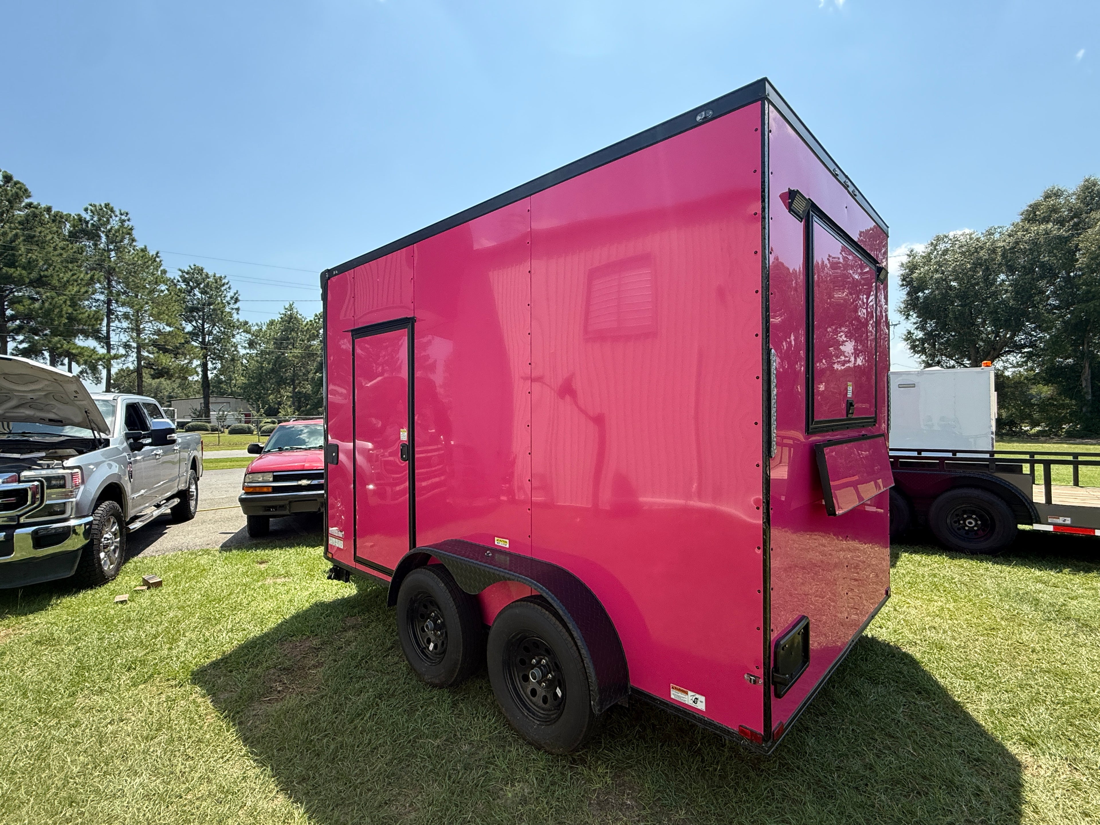 7X12TA Pink Beverage Trailer | Dirty Soda Trailer