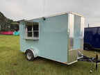 6X12SA Polar Blue Concession Trailer | Beverage Trailer
