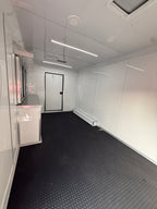 8.5X32TA White Concession Gullwing Porch Trailer | Half Bathroom
