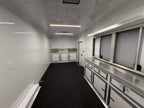 8.5X32TA White Concession Gullwing Porch Trailer | Half Bathroom