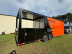 8.5X26TA Orange Black BBQ Porch Trailer