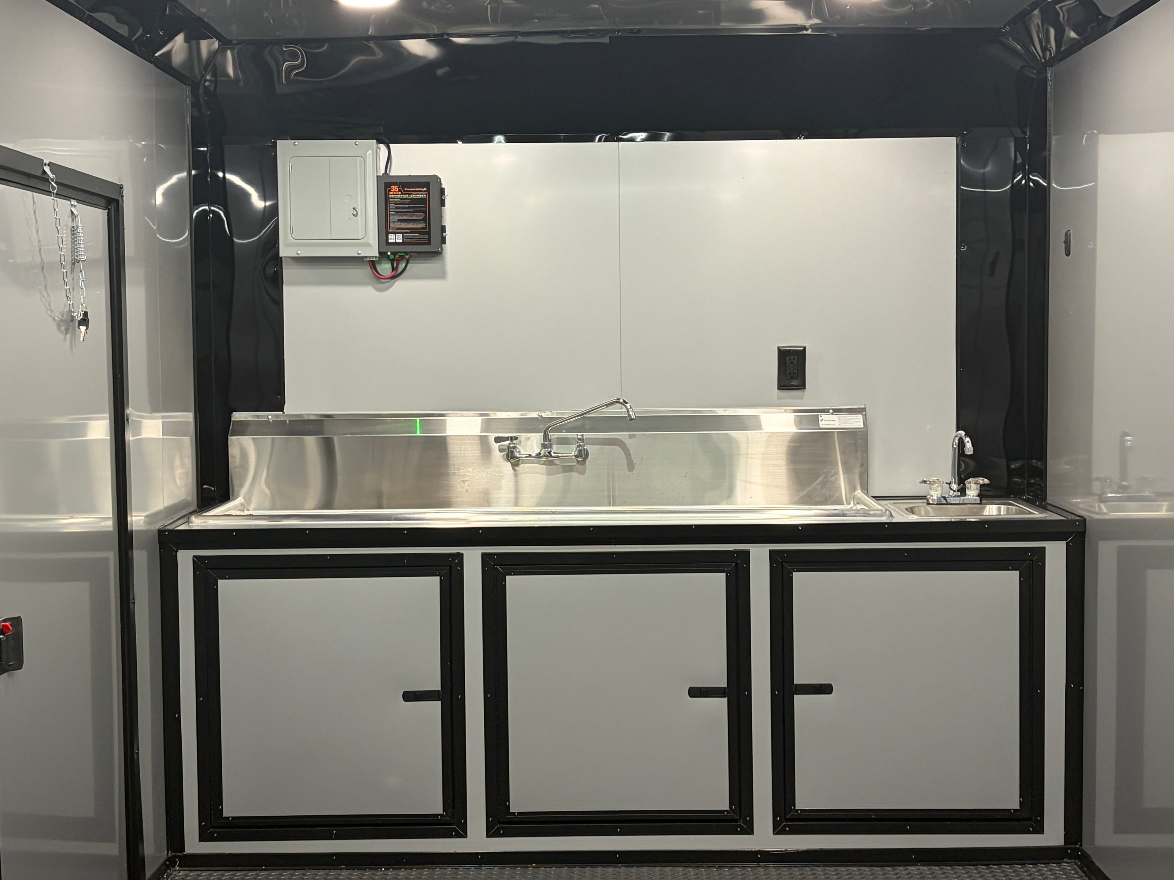 8.5X26TA Charcoal Concession Porch Trailer